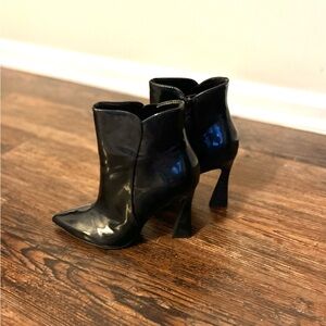 Nine West Black Patent Leather Boots